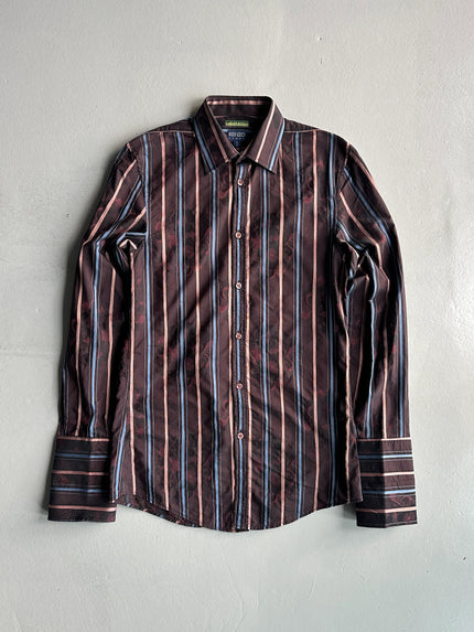 KENZO - 2000s FRENCH CUFFS STRIPED SHIRT