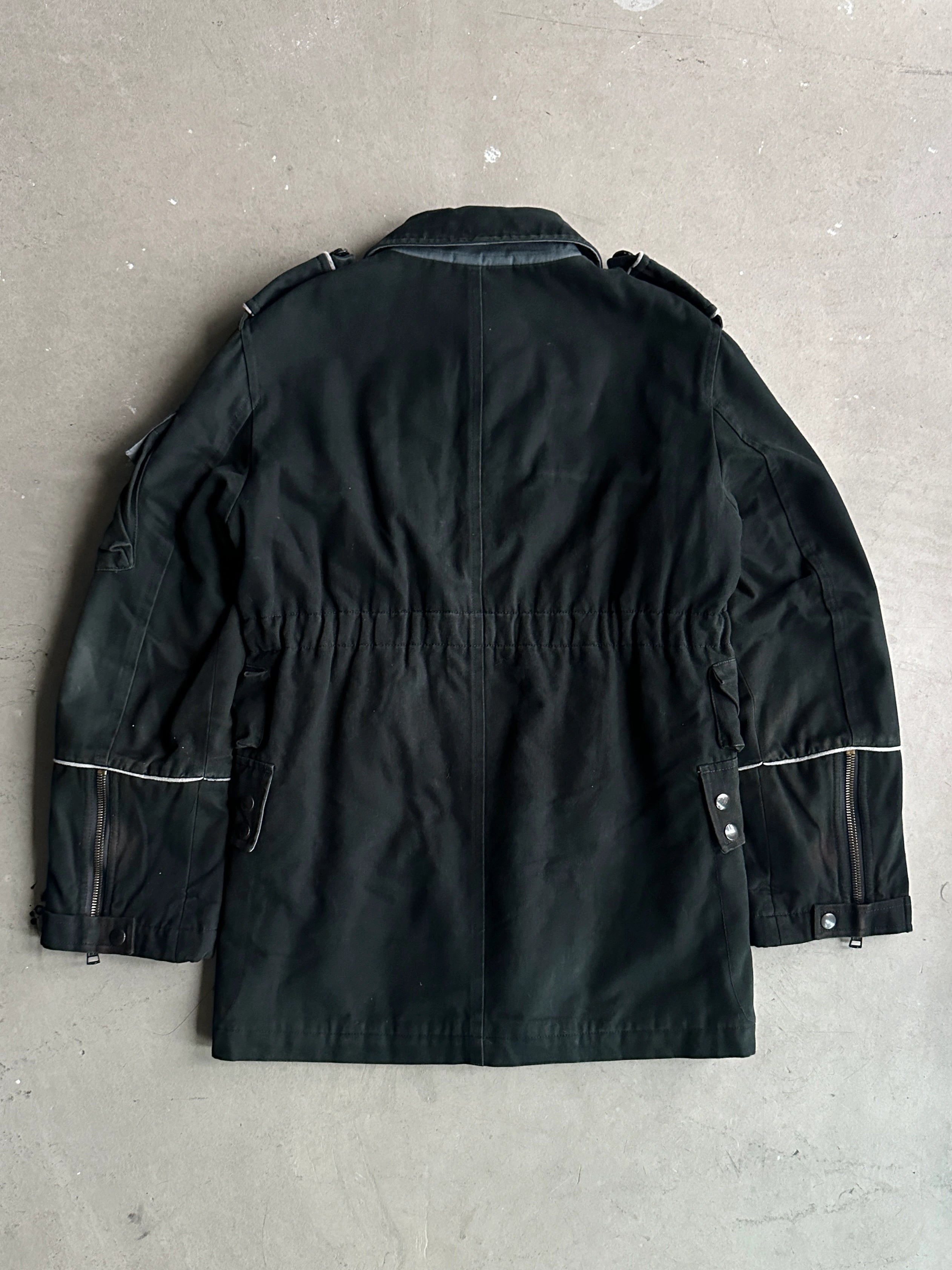 ANDREW MACKENZIE - 2000s ASYMMETRICAL ZIP CARGO JACKET