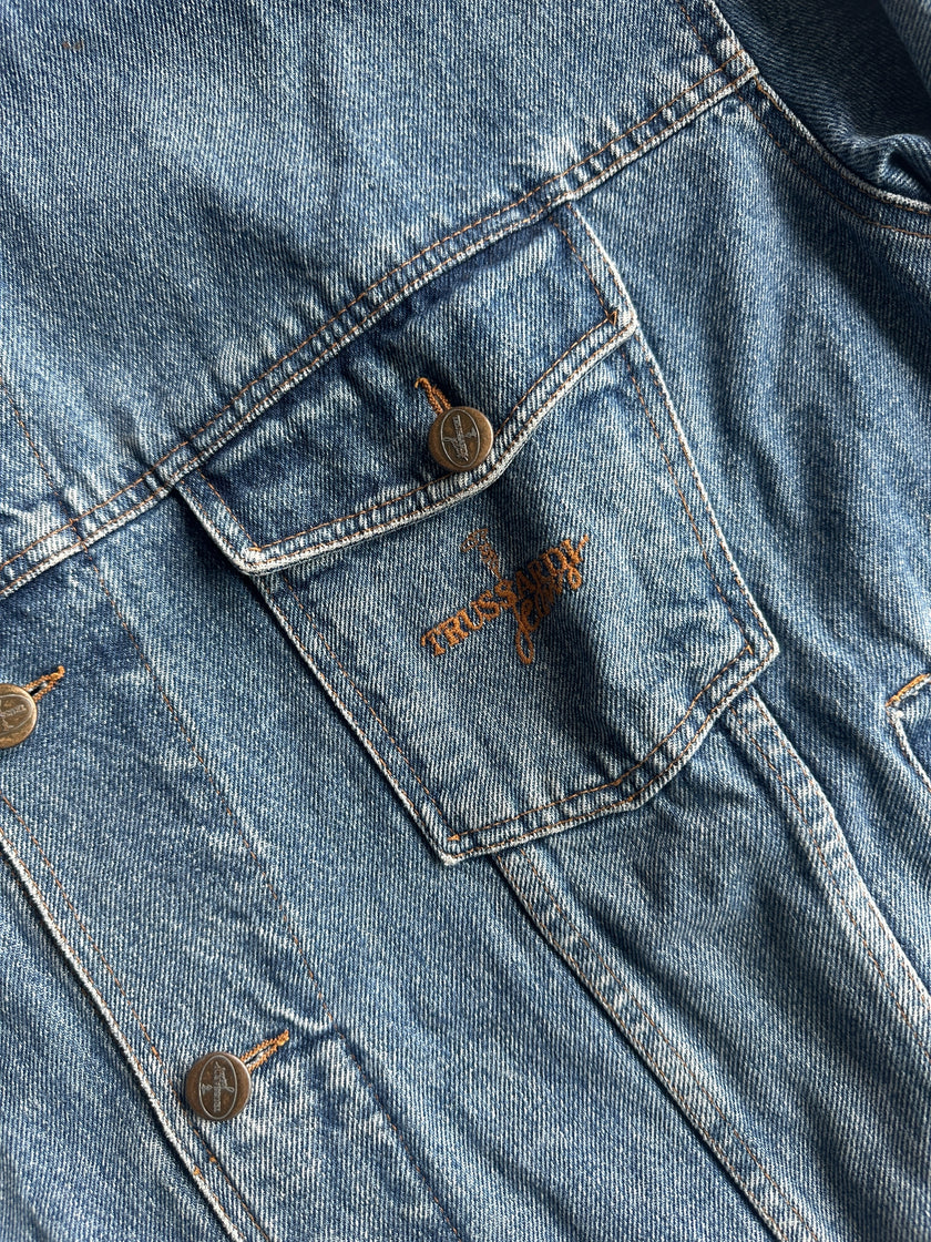 TRUSSARDI - 1990s MULTI POCKET DENIM JACKET