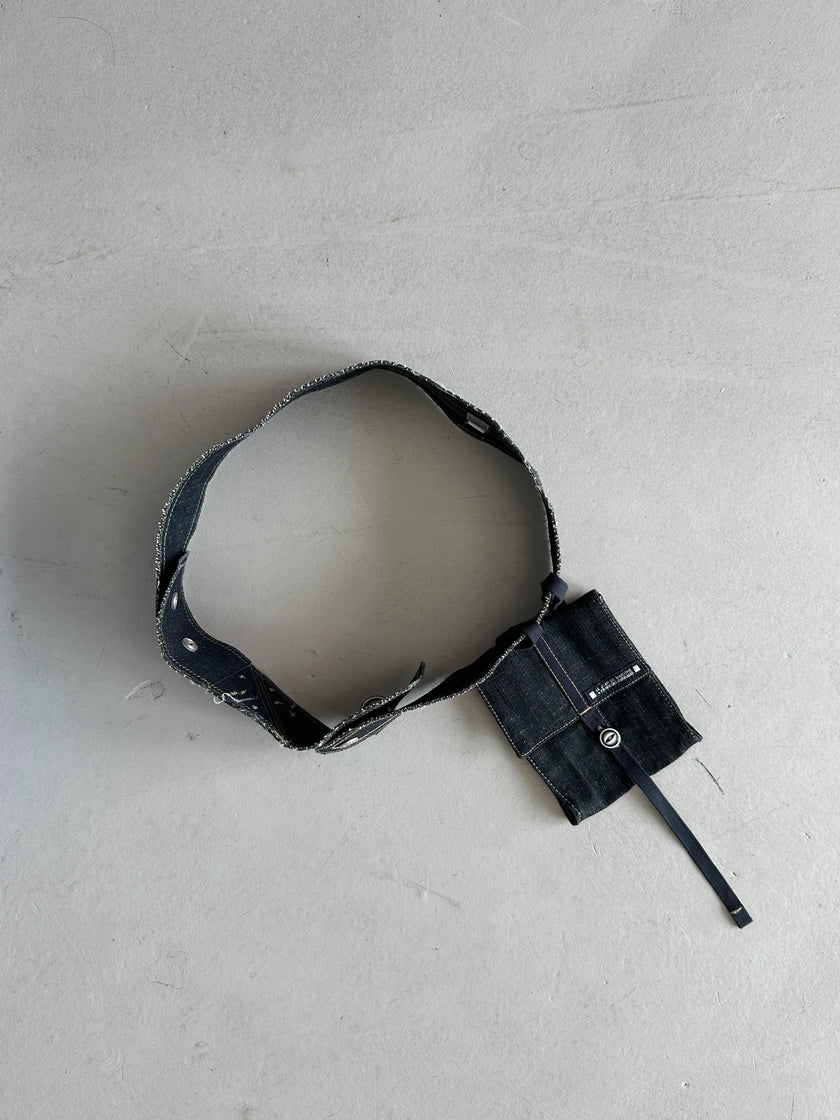 MARITHÉ + FRANÇOIS GIRBAUD - 2000s DENIM BELT WITH POUCH BAG