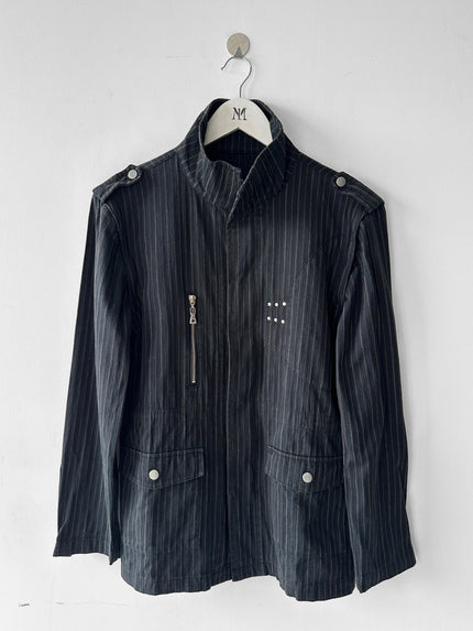 SEMANTIC DESIGN - 2000s 2 IN 1 PINSTRIPED JACKET GILET