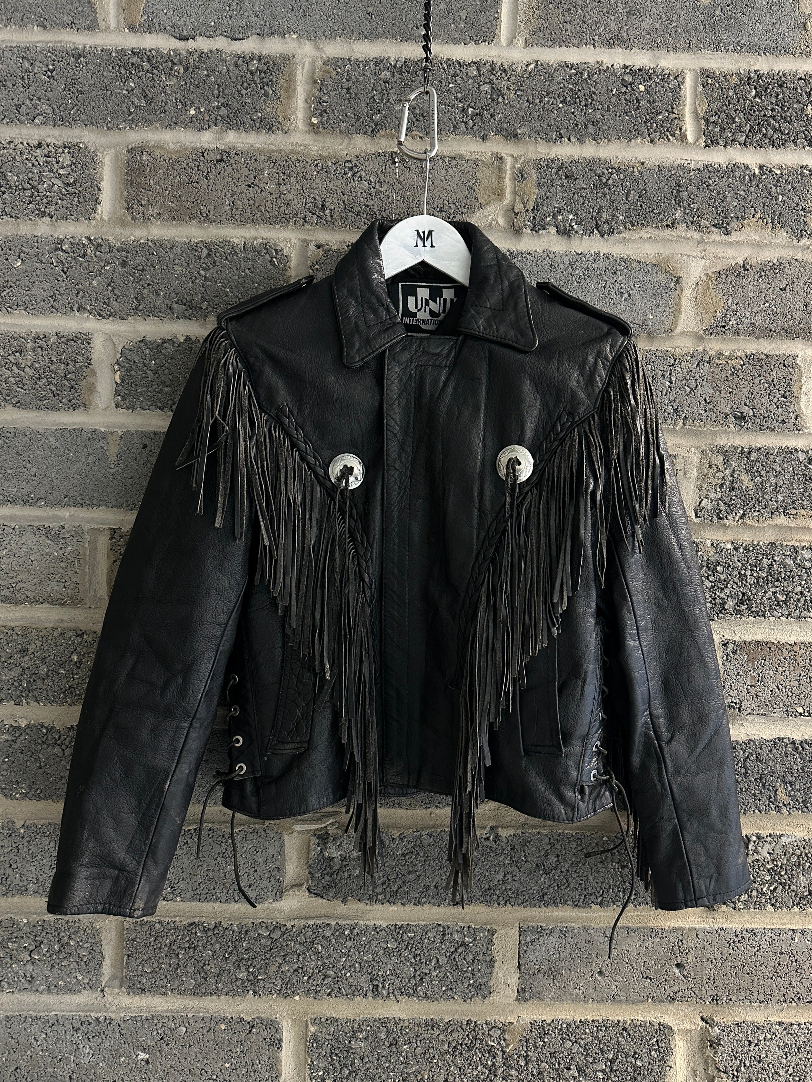 1980s WESTERN LEATHER BIKER JACKET