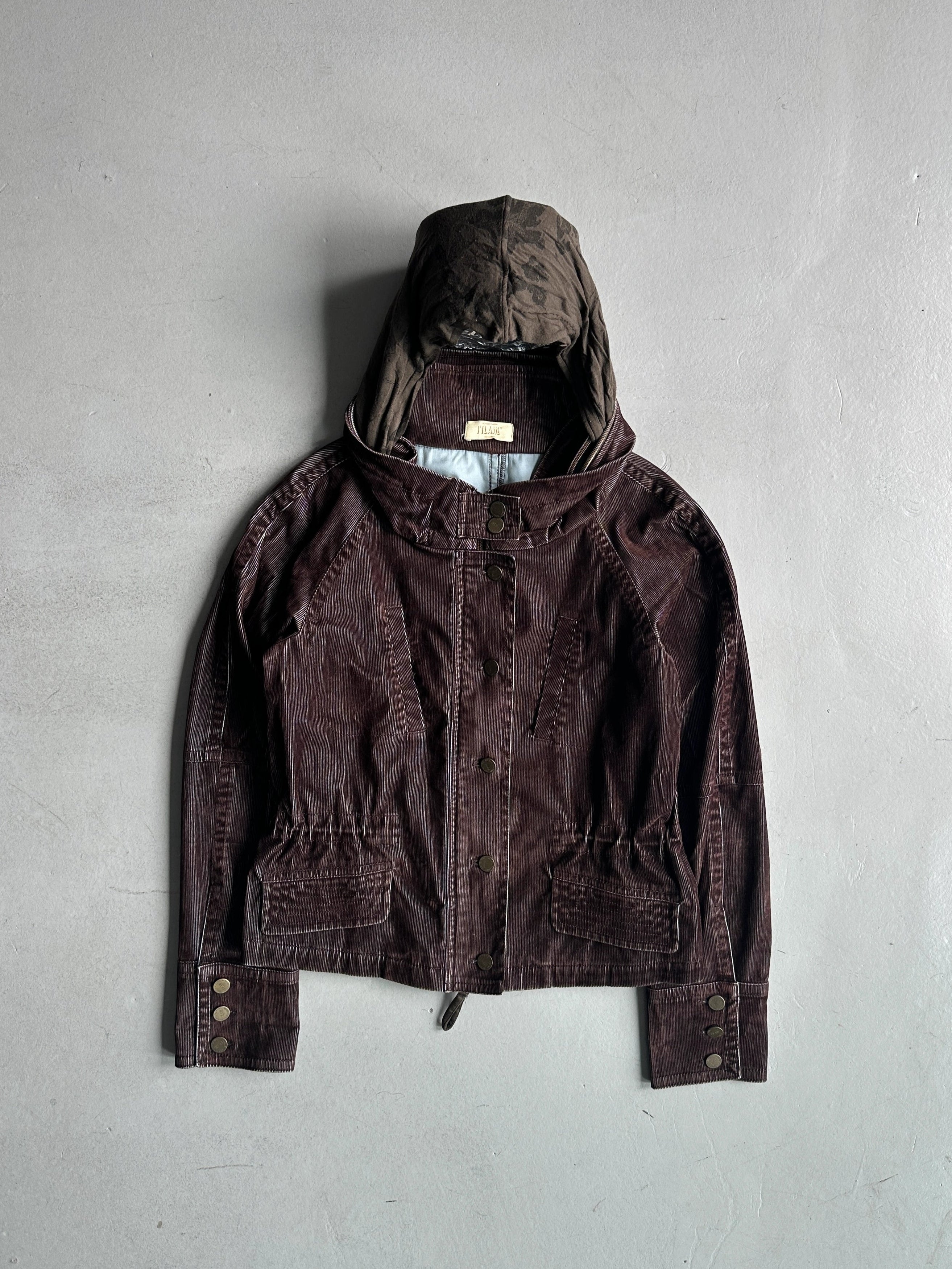 ALVIERO MARTINI 1° CLASSE - 2000s CROP FIT CORDUROY JACKET