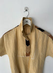 ITALIAN LABEL - late 1970s SUEDE POLO T-SHIRT