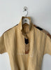 ITALIAN LABEL - late 1970s SUEDE POLO T-SHIRT