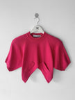 GAETANO NAVARRA - 1990s CROP FIT KNIT TOP WITH V CUT HEM