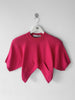 GAETANO NAVARRA - 1990s CROP FIT KNIT TOP WITH V CUT HEM