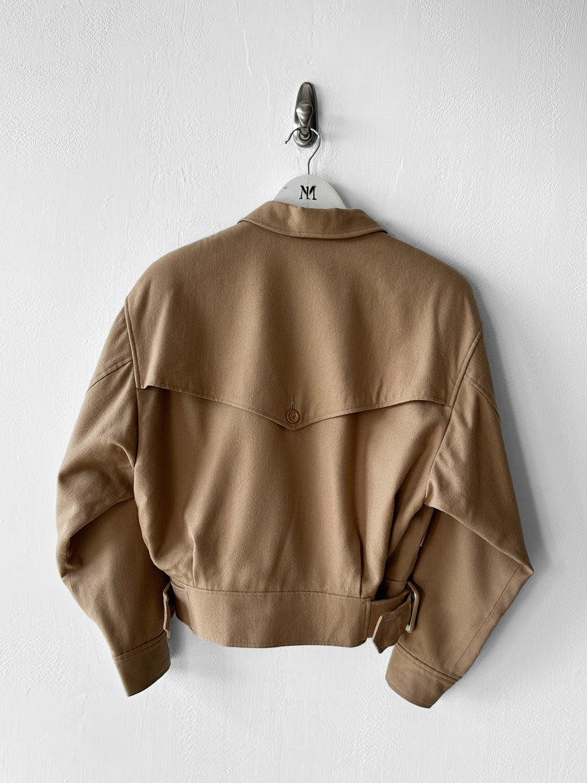 COURRÈGES - 1980s CROP FIT BLOUSON JACKET