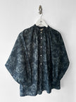 COMME DES GARÇONS - early 1980s ABSTRACT FLORAL PRINT VOLUMINOUS BUTTONED BLOUSE