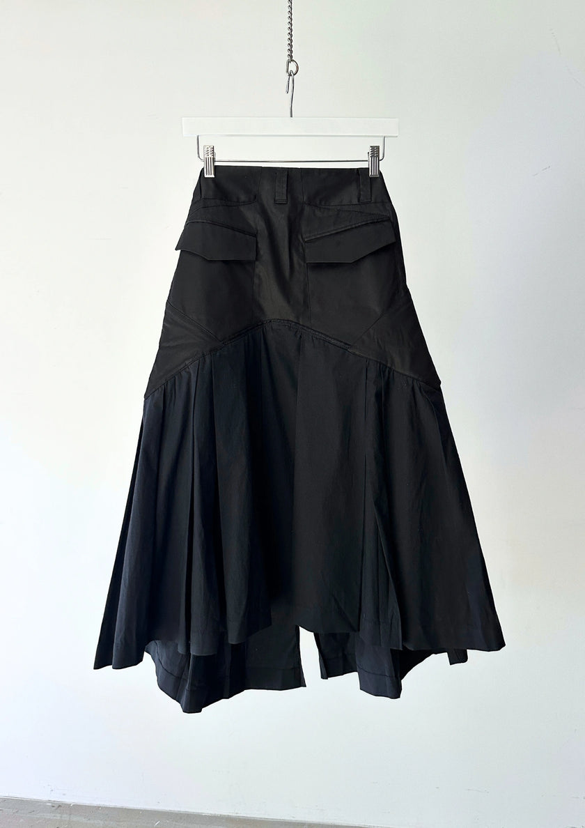 MARITHÉ + FRANÇOIS GIRBAUD - 2000s PANELED PLEATED SKIRT
