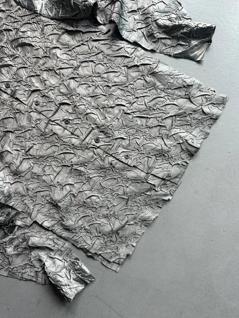 YOSHIYUKI KONISHI - 1990s 3D METALLIC LONG SLEEVE SHIRT