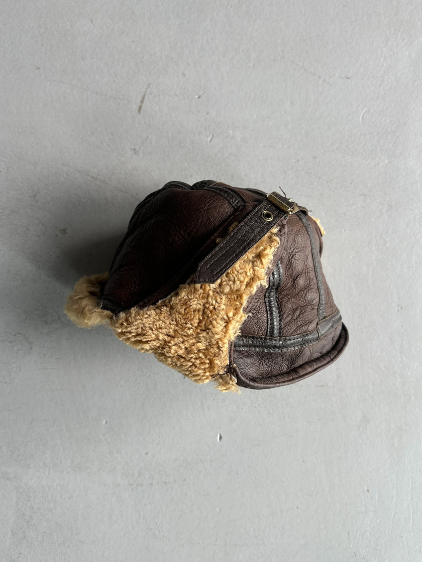 1980s SHEARLING AVIATOR HAT