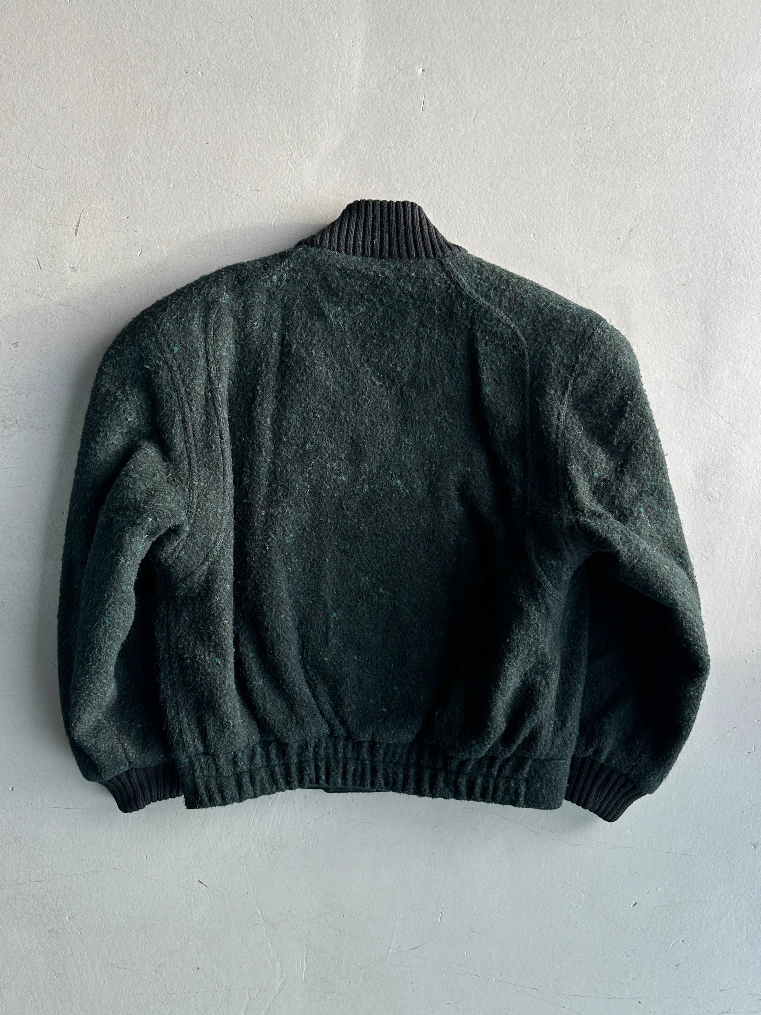 VALENTINO - 1980s BOXY FIT WOOL BOMBER JACKET