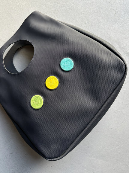 FENDISSIME - 1990s CUT OUT HANDLE TEXTURED HANDBAG