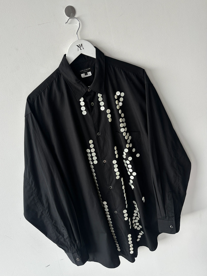 COMME DES GARÇONS HOMME - F/W 2024 LONG SHIRT WITH BUTTON EMBELLISHMENTS