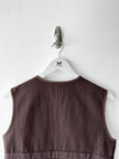 ITALIAN LABEL - late 1990s ZIPPED VEST GILET WITH ZIP OFF BACK POCKET PANEL