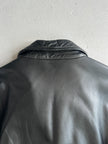 ARMANI JEANS - 1990s STRAIGHT FIT LEATHER JACKET