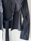 JAPANESE LABEL 2000s PANELED BLOUSE WITH SCULPTURAL COLLAR