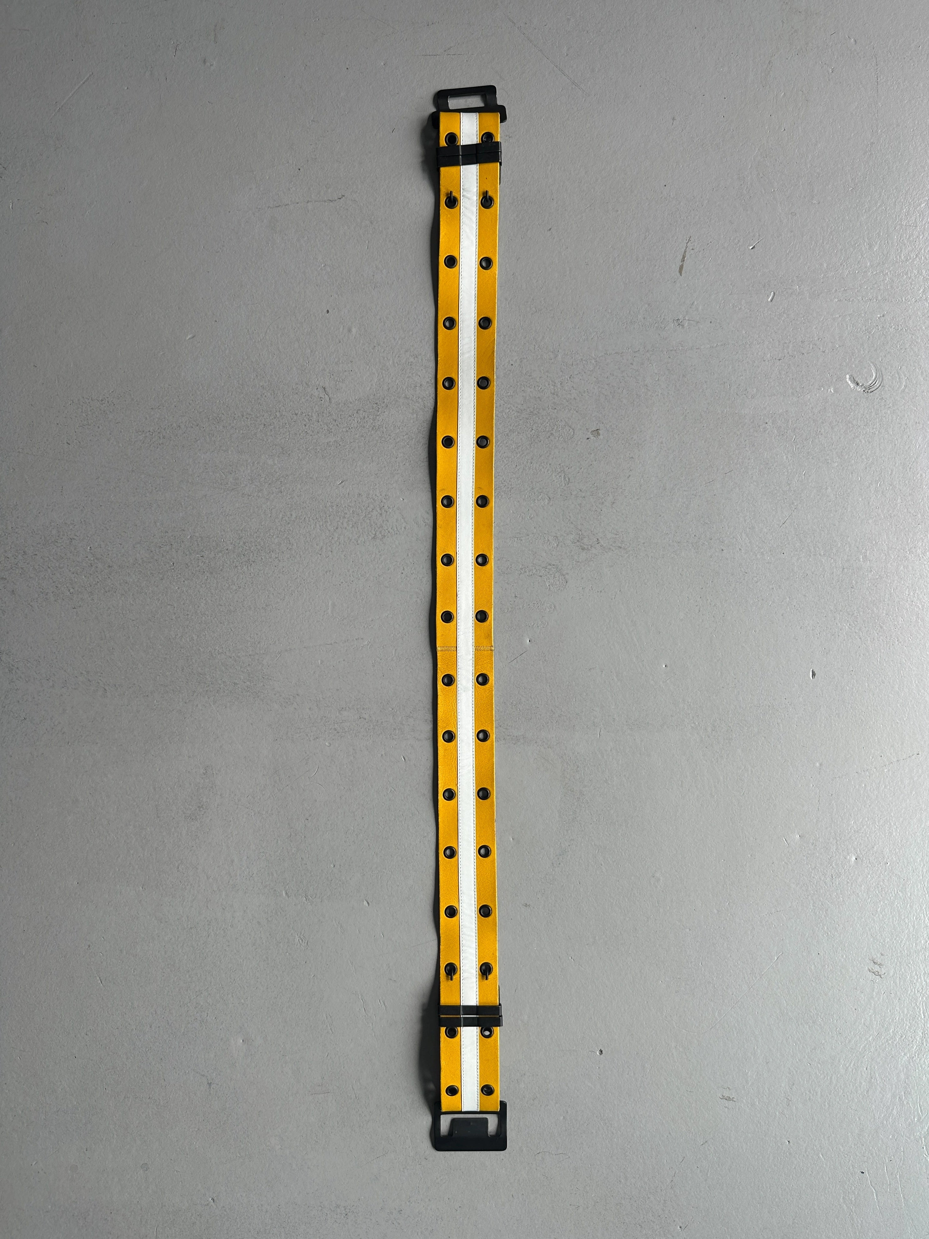 PLEIN SUD - 1990s METAL BUCKLE LEATHER BELT