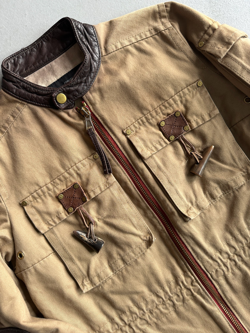 DSQUARED2 - F/W 2002 CARGO JACKET WITH LEATHER TRIMS