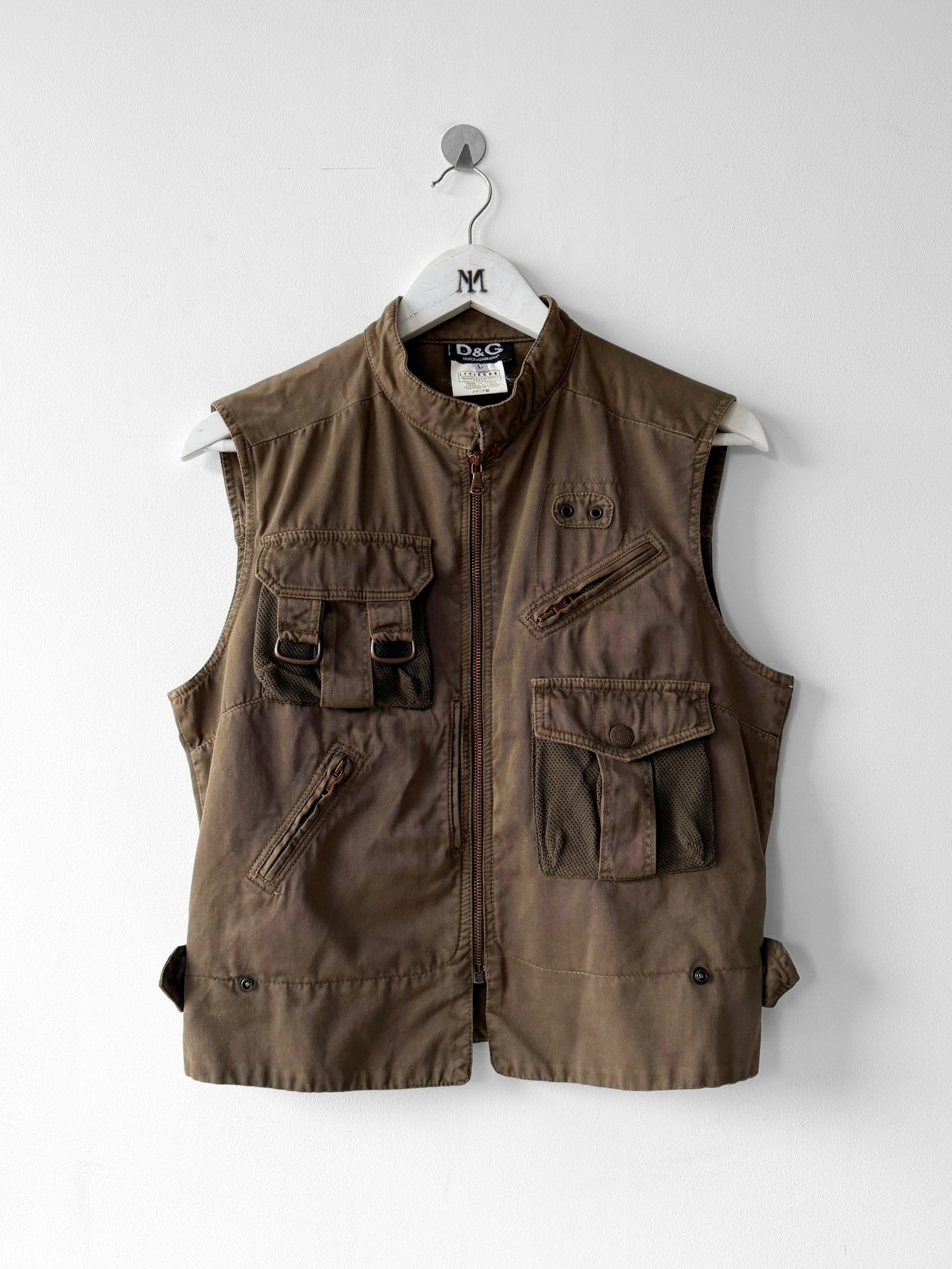 DOLCE & GABBANA -S/S 2003 CARGO ZIPPED VEST GILET