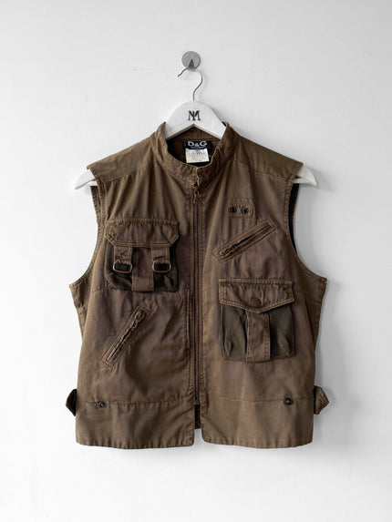 DOLCE & GABBANA -S/S 2003 CARGO ZIPPED VEST GILET