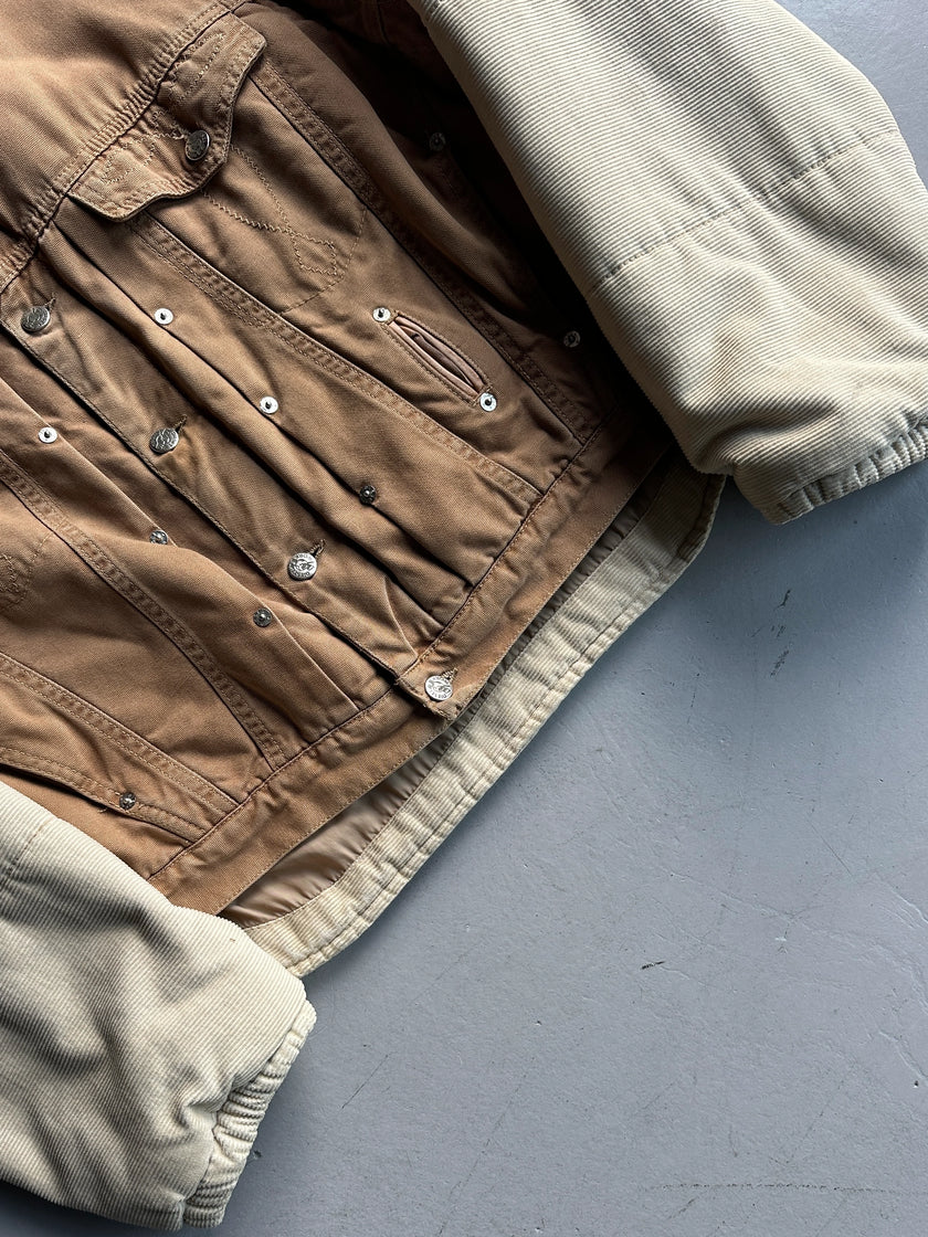 DIESEL - 1980s SAMPLE 2 IN 1 BOMBER JACKET GILET WITH REMOVABLE SLEEVE