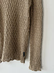 ARMANI JEANS - 2000s OPEN WEAVE KNIT LONG SLEEVE TOP