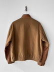 PIERRE BALMAIN - 1980s PANELED BOMBER JACKET WITH CONTRASTING LAYERED LEATHER SLEEVE