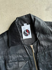 PLEIN SUD - 1990s ZIPPED BACK SATIN JACKET