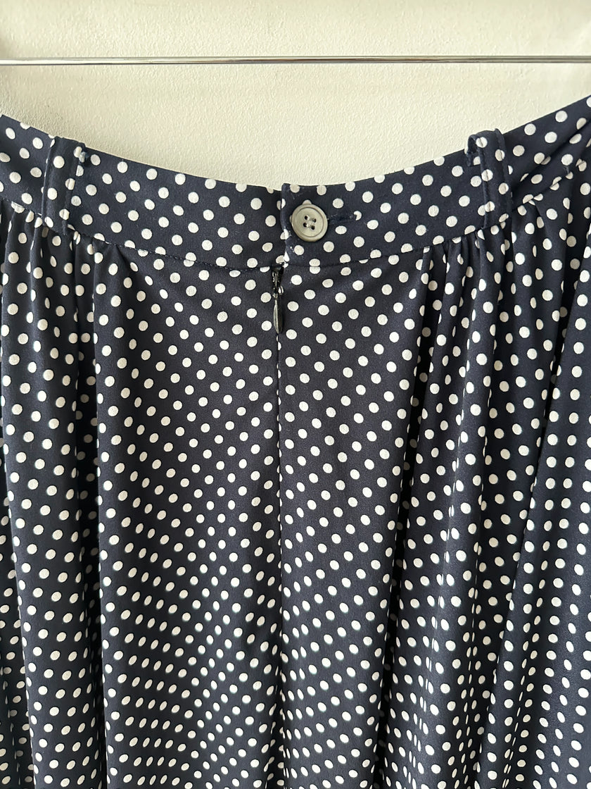 YOHJI YAMAMOTO -  S/S 1996 POLKA DOT FLARED MIDI SKIRT