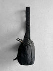 YOHJI YAMAMOTO Y'SACCS - late 1990s-2000s NYLON MESSENGER BAG WITH LEATHER FRONT PANEL