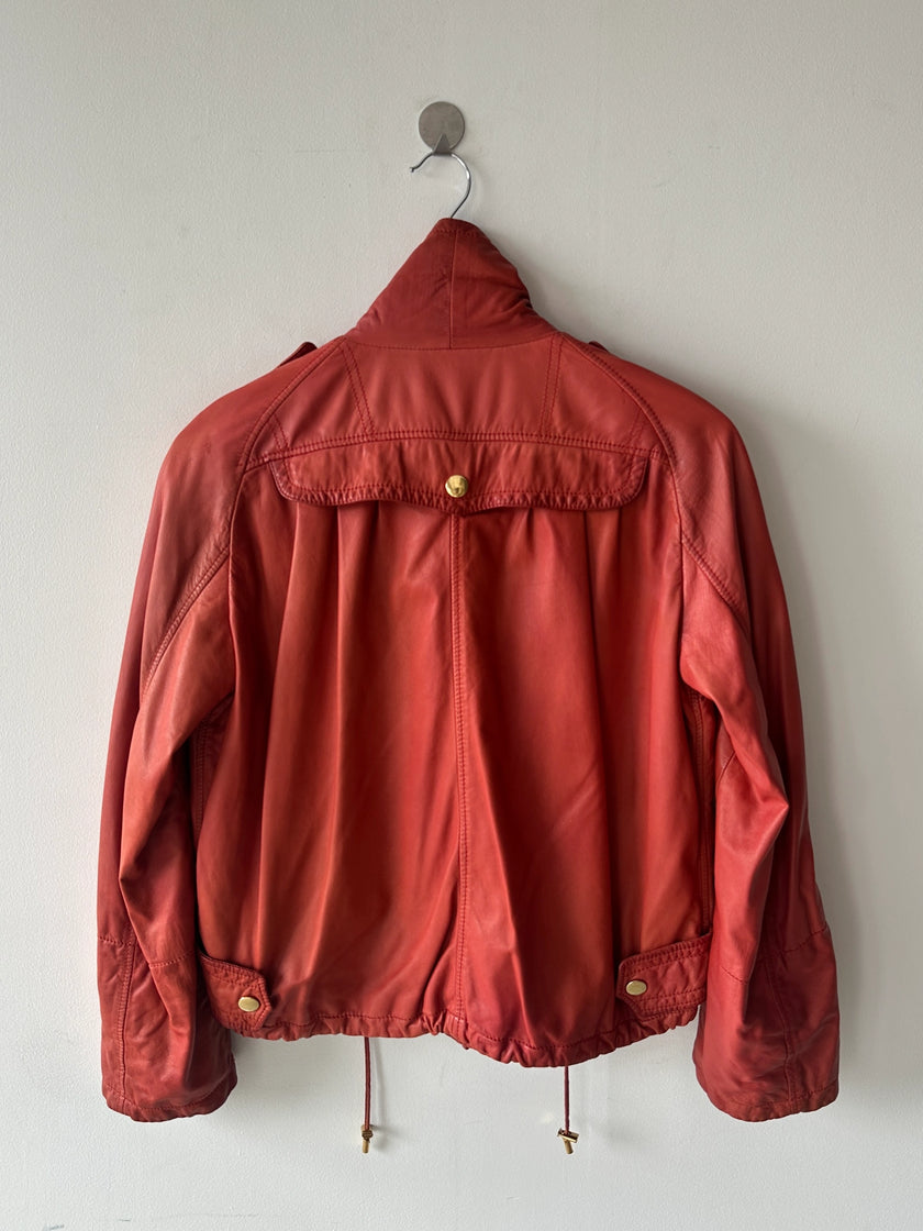 GUCCI - S/S 2009 ROLLED UP SLEEVE SOFT LEATHER BIKER JACKET