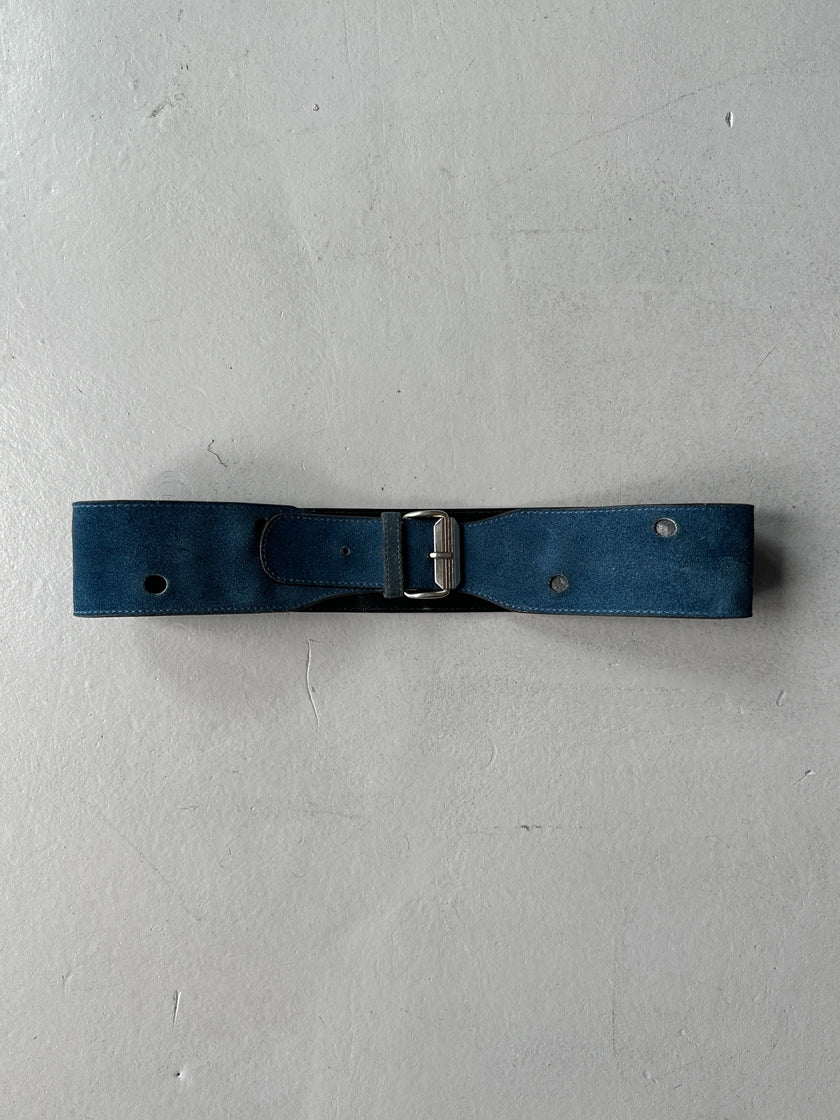 GIANNI VERSACE - 1980s CUT OUT WAIST SUEDE BELT