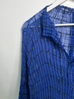 ISSEY MIYAKE - S/S 2001 SHEER PLEATED BUTTONED BLOUSE