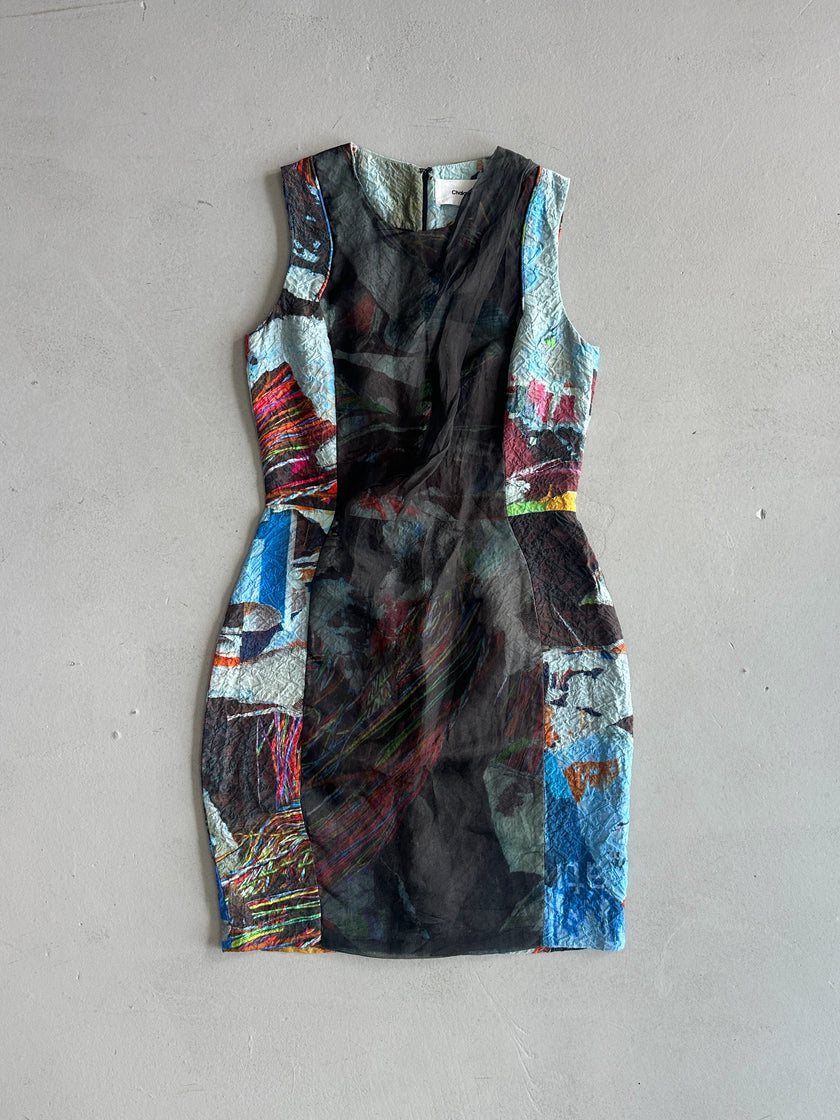 HUSSEIN CHALAYAN - F/W 2013 ABSTRACT PRINT SHEAT DRESS