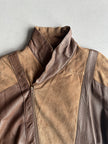 1980s DROPPED SHOULDER LEATHER AND SUEDE BOMBER JACKET