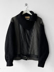 ICEBERG BY J.C. DE CASTELBAJAC - 1980s KNITTED JACKET WITH LEATHER PANEL
