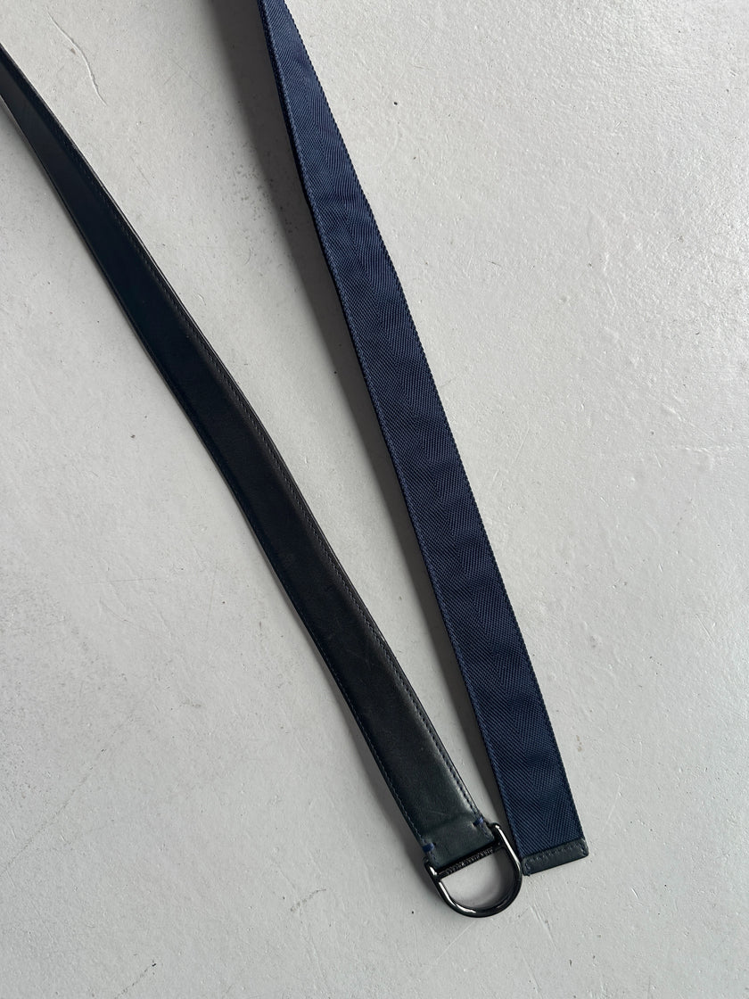 DIRK BIKKEMBERGS - 1990s METAL D-RING BUCKLE LEATHER BELT