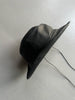 AGNÈS B. - 1990s FAUX LEATHER HAT WITH LONG CHIN STRAP