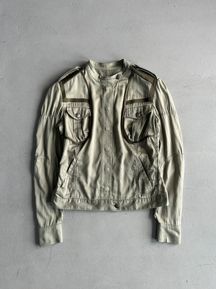 C’N’C COSTUME NATIONAL - 2000s CONTRASTING GREEN LIGHT JACKET