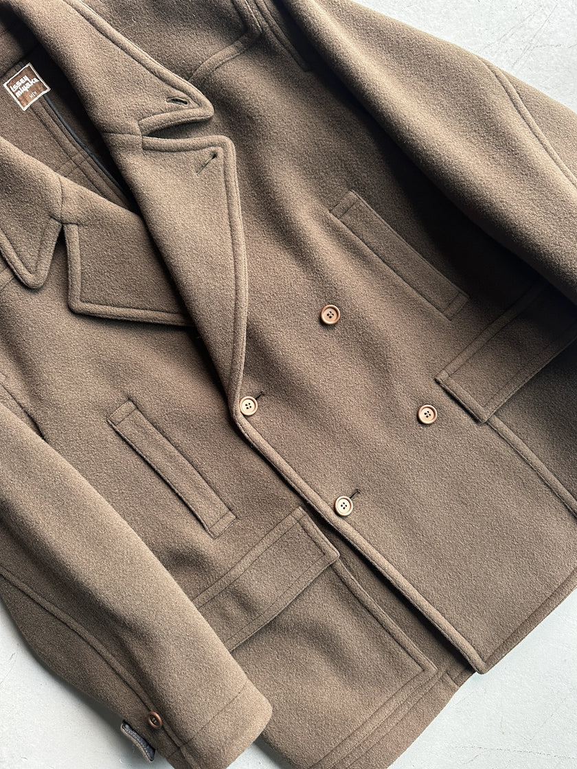 ISSEY MIYAKE MEN - F/W 1983 THREE WAYS COLLAR WOOL PEACOAT