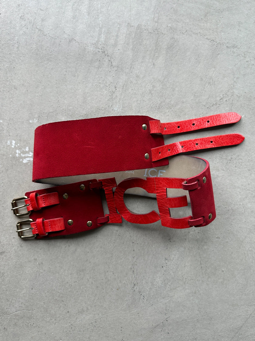 ICE ICEBERG - 2000s LEATHER BELT