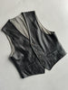 1990s BUTTONED LEATHER WAISTCOAT