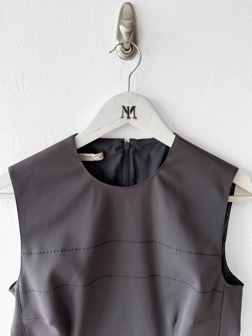 PRADA - early 2000s TECHNICAL VEST TOP WITH ADJUSTABLE WAIST BELT