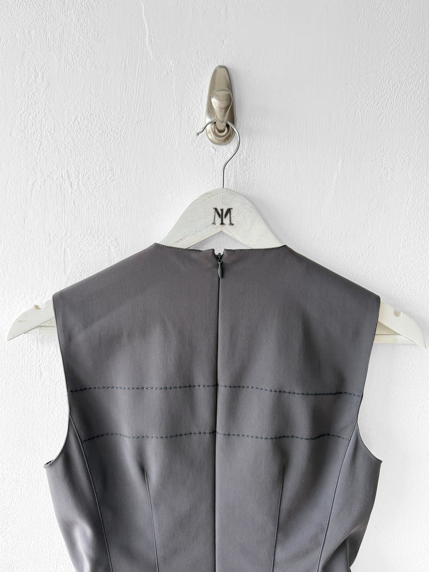 PRADA - early 2000s TECHNICAL VEST TOP WITH ADJUSTABLE WAIST BELT