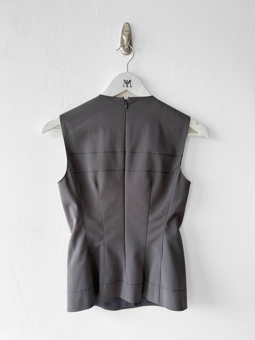 PRADA - early 2000s TECHNICAL VEST TOP WITH ADJUSTABLE WAIST BELT