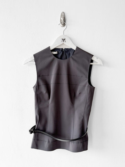 PRADA - early 2000s TECHNICAL VEST TOP WITH ADJUSTABLE WAIST BELT