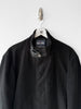 JEAN PAUL GAULTIER - early 2000s VELVET COAT WITH LEATHER STRAP AT COLLAR AND BELTED WAIST