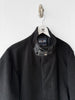 JEAN PAUL GAULTIER - early 2000s VELVET COAT WITH LEATHER STRAP AT COLLAR AND BELTED WAIST